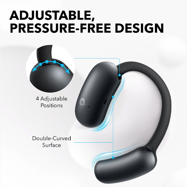 אוזניות soundcore AeroFit 2 Open Ear בצבע שחור