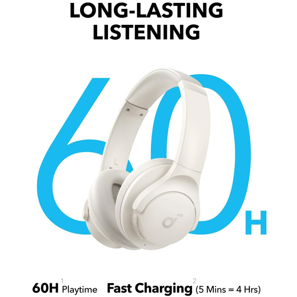 אוזניות קשת soundcore Q11i On-Ear בצבע לבן