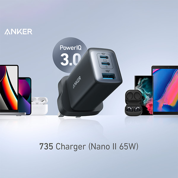 מטען קיר Anker 735 GaN III Prime 3-Port 65W A2668