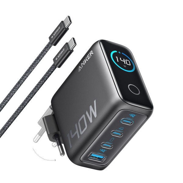 מטען קיר עוצמתי 4 יציאות Anker Zolo Charger 140W מטען קיר עוצמתי 4 יציאות Anker Zolo Charger 140W