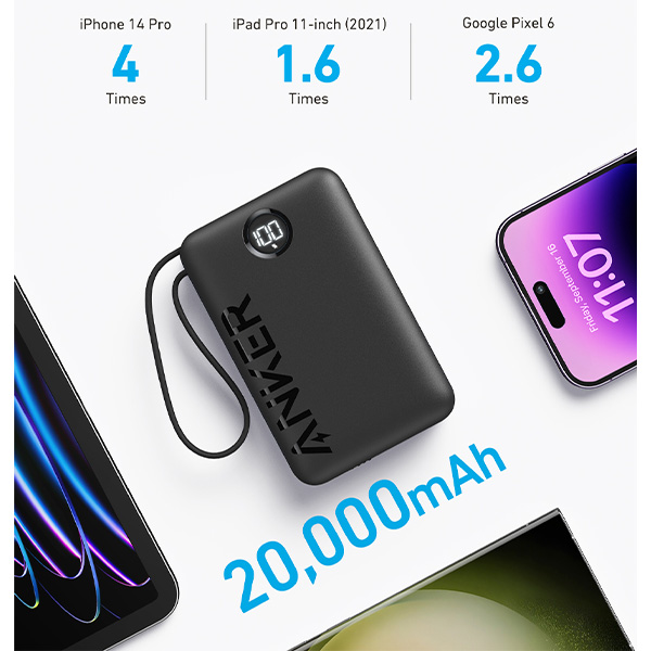 סוללת גיבוי Anker 335 Power Bank PowerCore 20000mAh 22.5W