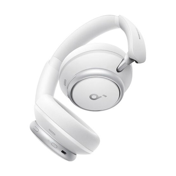 אוזניות קשת אלחוטיות soundcore Space Q45 On-Ear בצבע לבן