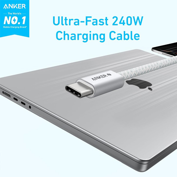 כבל 1.8 מטר Anker Zolo USB C-C 240W
