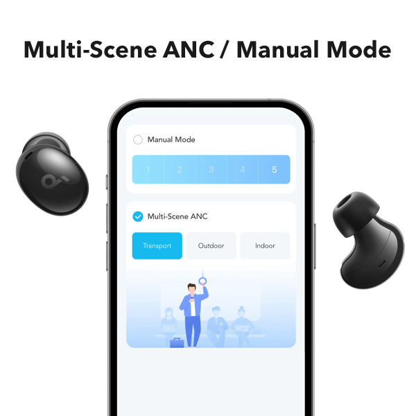 אוזניות soundcore A30i TWS בצבע שחור