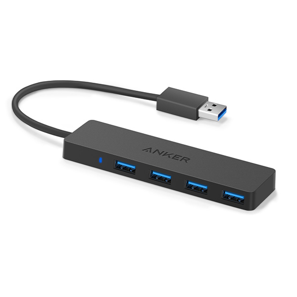 רכזת Anker USB-A 4-Port Ultra Slim USB 3.0 Data Hub