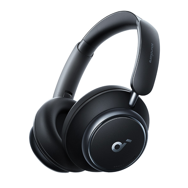 אוזניות קשת אלחוטיות soundcore Space Q45 On-Ear בצבע שחור