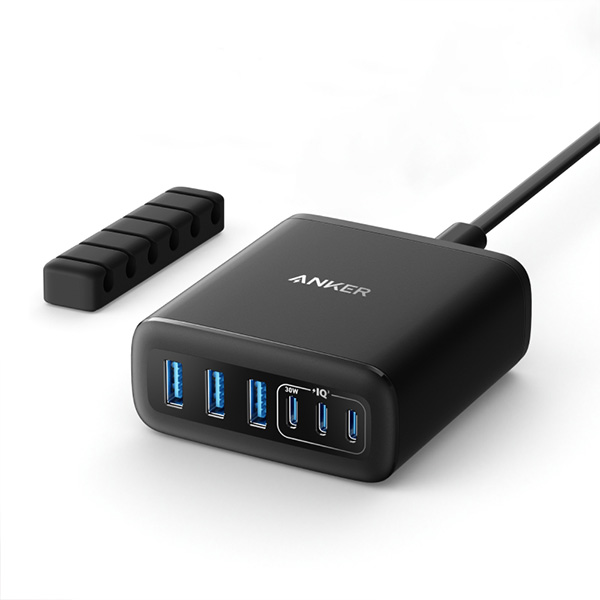 מטען עוצמתי 6 יציאות Anker Charger 112W GaN