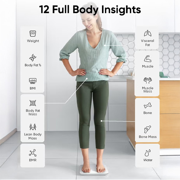 משקל אדם חכם eufy Smart Scale A1 T9120 בצבע לבן