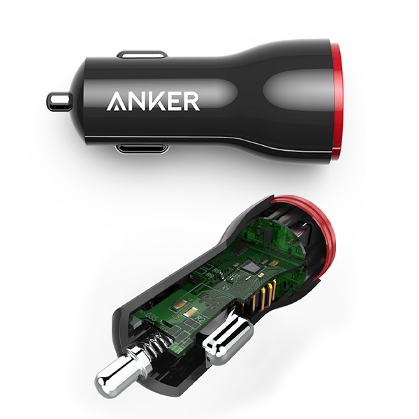 מטען לרכב Anker PowerDrive 24W 2 Port Car Charge A2310