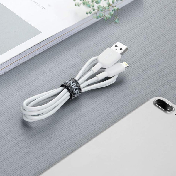 כבל 1 מטר לאייפון Anker Powerline II MFI TYPE-A to Lightning בצבע לבן