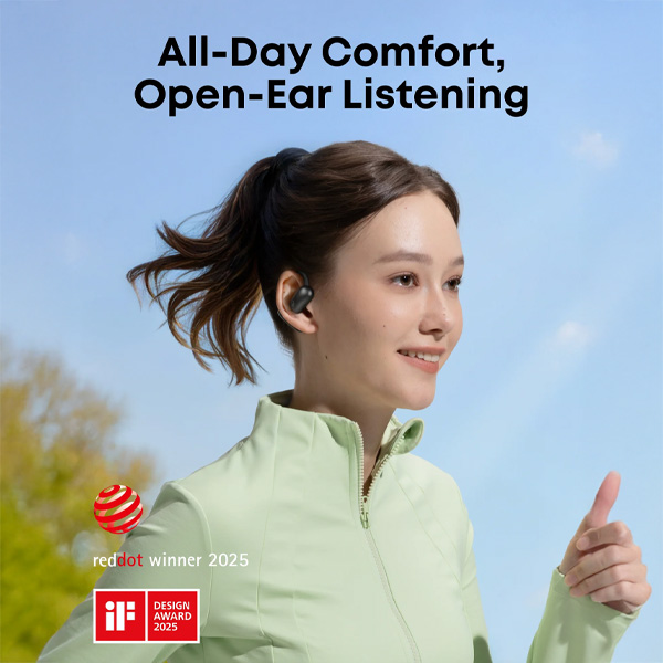 אוזניות soundcore AeroFit 2 Open Ear בצבע שחור