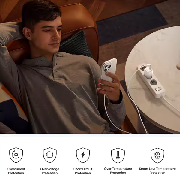 מטען קיר קומפקטי Anker USB-C Wall Charger 25W בצבע לבן