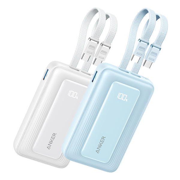 סוללת גיבוי Anker Zolo Power Bank 35W 10000mAh בצבע לבן