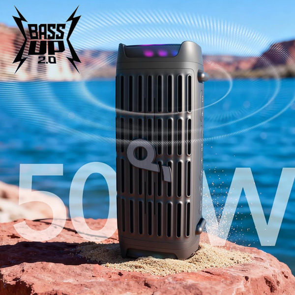 רמקול נייד עם סאבוופר soundcore Boom 3i 50W בצבע שחור