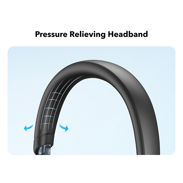 אוזניות קשת soundcore Space One On-Ear בצבע שחור