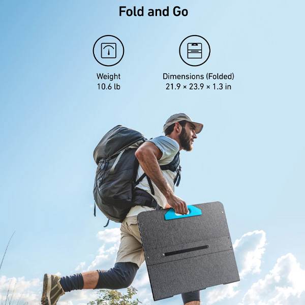 פאנל סולארי לתחנת כוח ניידת Anker SOLIX PS100 Portable Solar Panel 