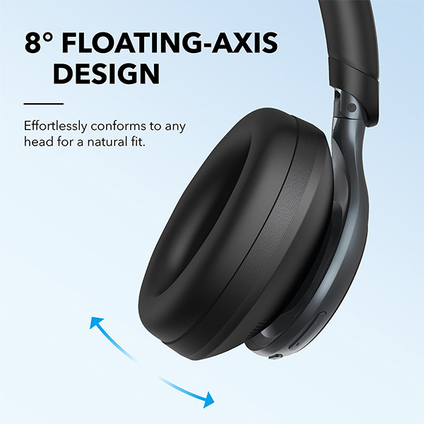 אוזניות קשת soundcore Space One On-Ear בצבע שחור