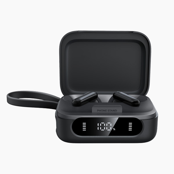 אוזניות אלחוטיות עם מטען נייד מובנה soundcore P41i TWS בצבע שחור