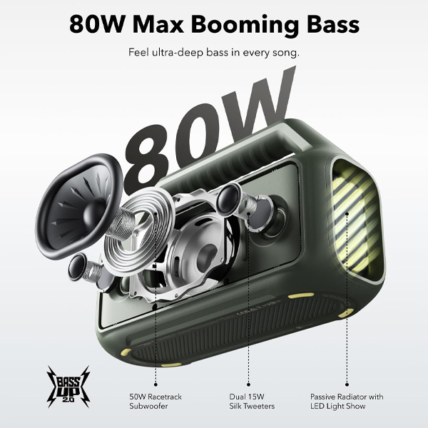 רמקול חוץ עם סאבוופר soundcore Boom 2 80W 