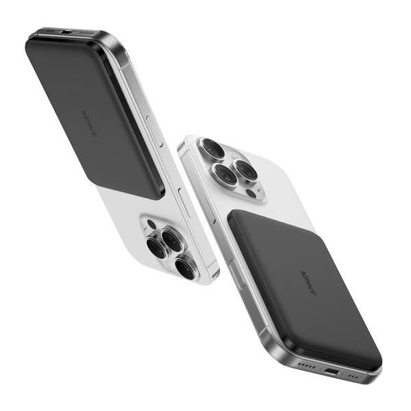 סוללת גיבוי אלחוטית Anker Nano Slim 5,000mAh בצבע שחור