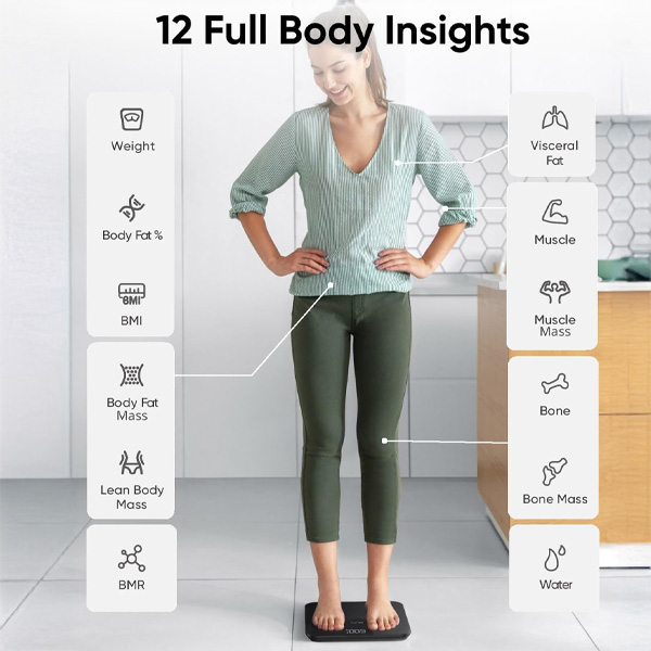 משקל אדם חכם eufy Smart Scale A1 T9120 בצבע שחור