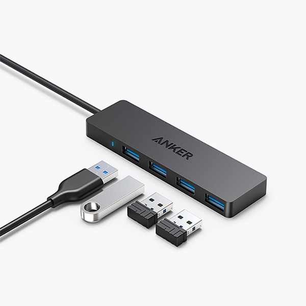 רכזת Anker USB-A 4-Port Ultra Slim USB 3.0 Data Hub