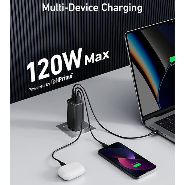 מטען קיר Anker 737 Charger (GaN III) 120W