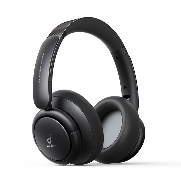 אוזניות קשת אלחוטיות soundcore Life Tune ANC On-Ear בצבע שחור