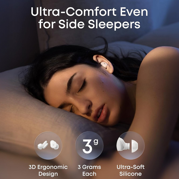 אוזניות ANC לשינה soundcore A30 בצבע לבן