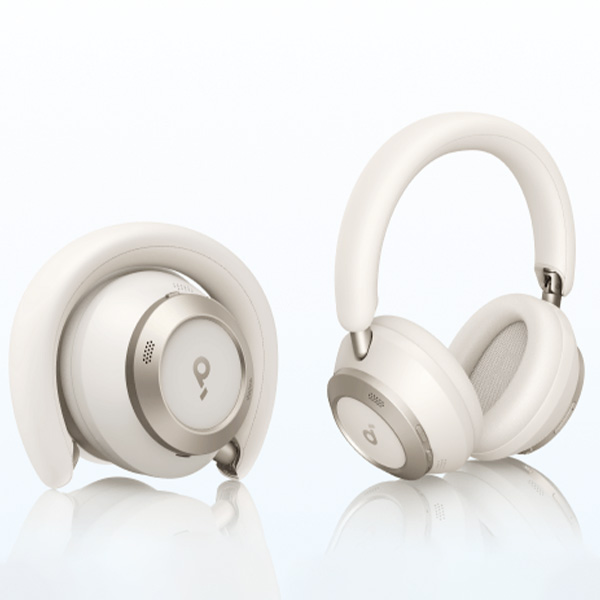 אוזניות קשת soundcore Space One Pro On-Ear בצבע לבן