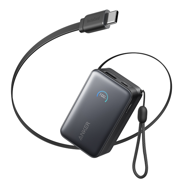 סוללת גיבוי ניידת Anker Nano 45W built-In USB-C Cable 10,000mAh 