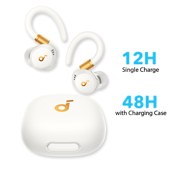 אוזניות ספורט אלחוטיות soundcore Sport X20 בצבע לבן