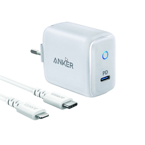 מטען קיר Anker 18W PD USB-C + MFI Cable