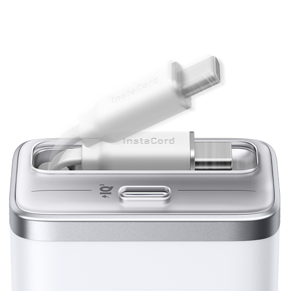 מטען קיר משולב כבל Anker Nano Charger 35W with USB-C cable בצבע לבן