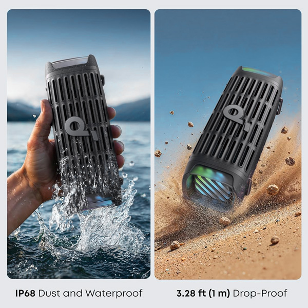 רמקול נייד עם סאבוופר soundcore Boom 3i 50W בצבע שחור