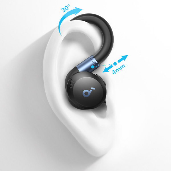 אוזניות ספורט אלחוטיות soundcore Sport X20 בצבע שחור