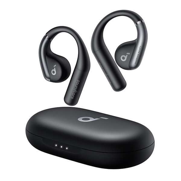 אוזניות soundcore AeroFit Open Ear בצבע שחור