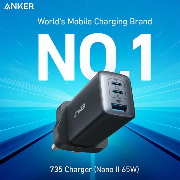 מטען קיר Anker 735 GaN III Prime 3-Port 65W A2668