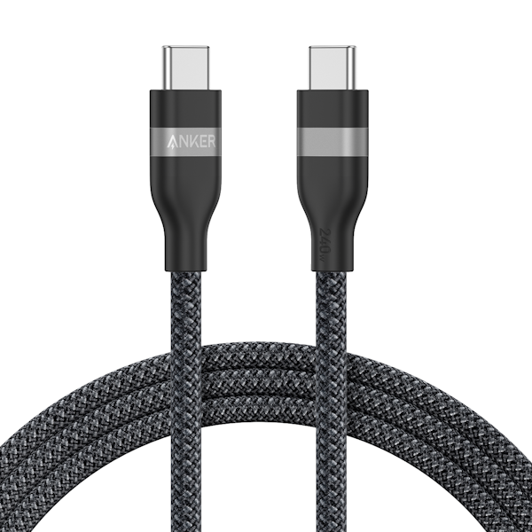 כבל 1.8 מטר Anker USB-C to USB-C 240W בצבע שחור