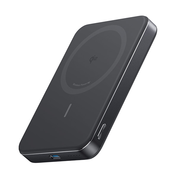 סוללת גיבוי אלחוטית Anker MagGo 10K Magnetic Wireless 10000mAh בצבע שחור