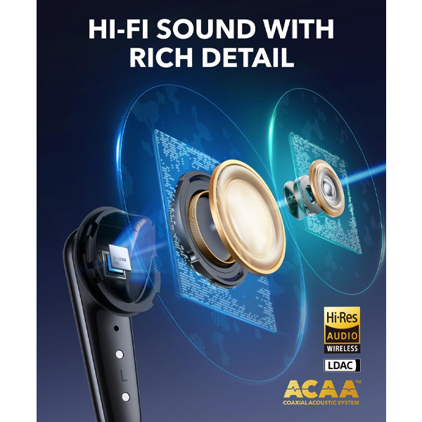 אוזניות soundcore Liberty 4 Pro TWS בצבע שחור